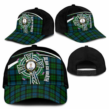 MacKay (McKay) Tartan Crest Classic Cap Scottish Thistle Celtic Cross Alba Gu Brath