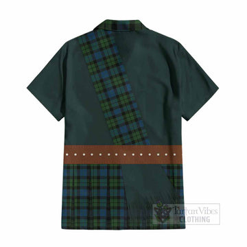MacKay (McKay) Tartan Crest Cotton Hawaiian Shirt Kilt Costume Style