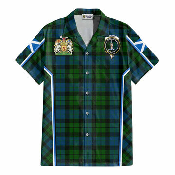 MacKay (McKay) Tartan Crest Cotton Hawaiian Shirt Scotland Coat of Arm Flag Style - Tartan Vibes Clothing