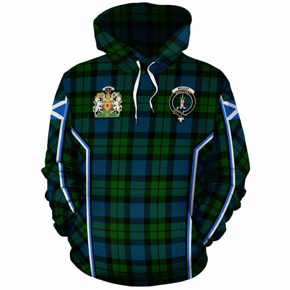 MacKay (McKay) Tartan Crest Cotton Hoodie Scotland Coat of Arm Flag Style - Tartan Vibes Clothing