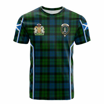 MacKay (McKay) Tartan Crest Cotton T-shirt Scotland Coat of Arm Flag Style - Tartan Vibes Clothing