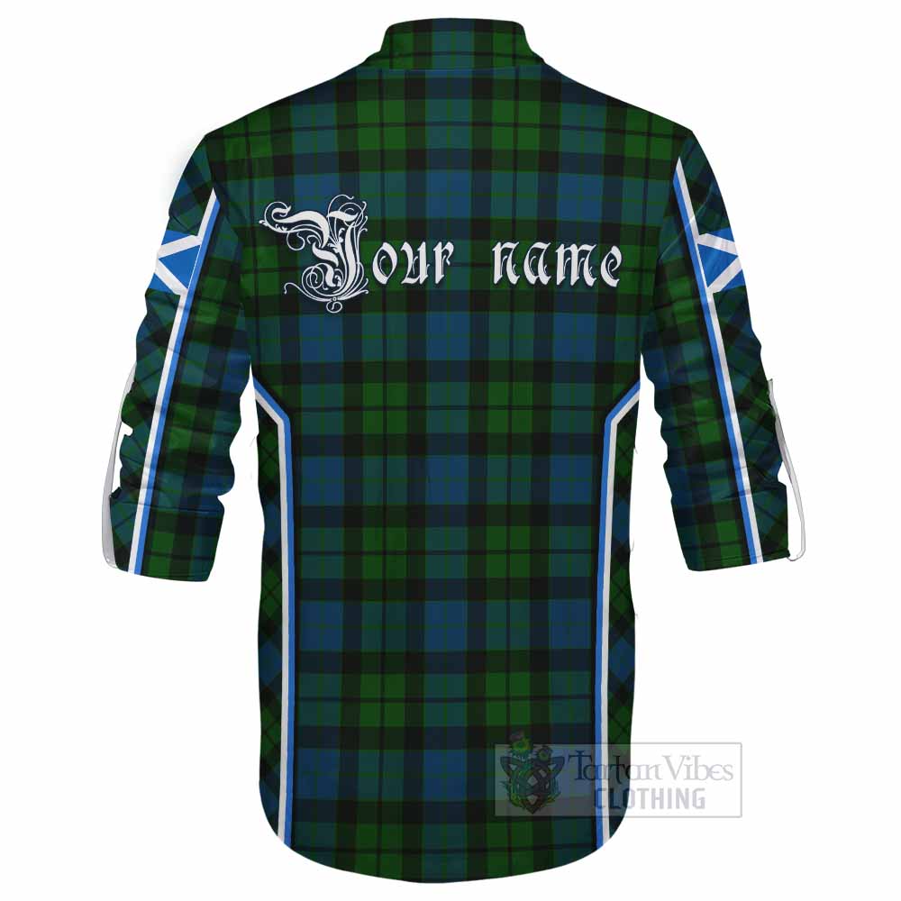 MacKay (McKay) Tartan Crest Ghillie Kilt Shirt Scotland Coat of Arm Flag Style - Tartan Vibes Clothing