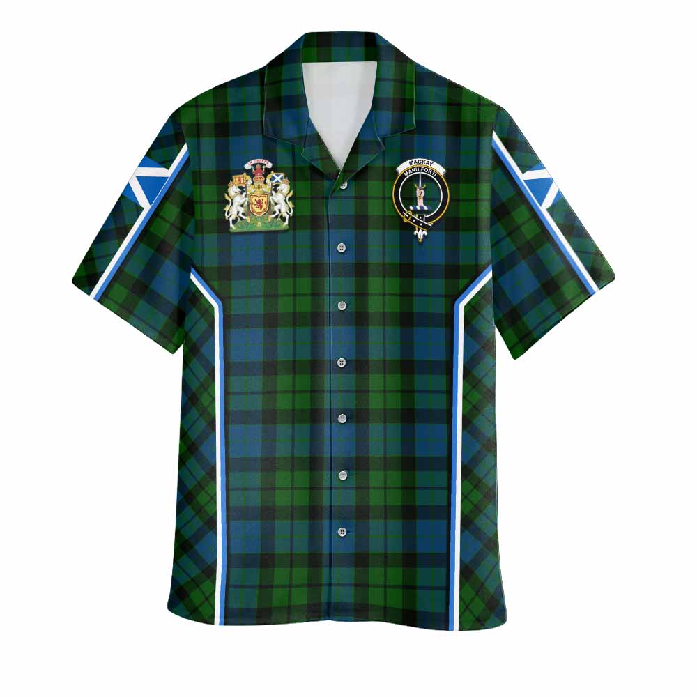 MacKay (McKay) Tartan Crest Hawaiian Shirt Scotland Coat of Arm Flag Style - Tartan Vibes Clothing