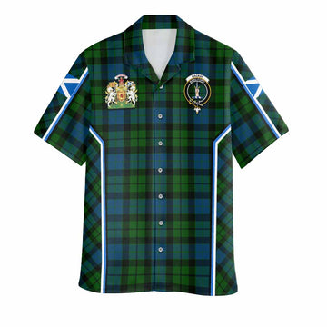 MacKay (McKay) Tartan Crest Hawaiian Shirt Scotland Coat of Arm Flag Style