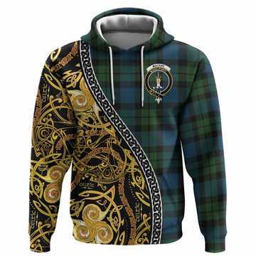 MacKay (McKay) Tartan Crest Hoodie Celtic Knot and Triple Trickle Spiral Symbols