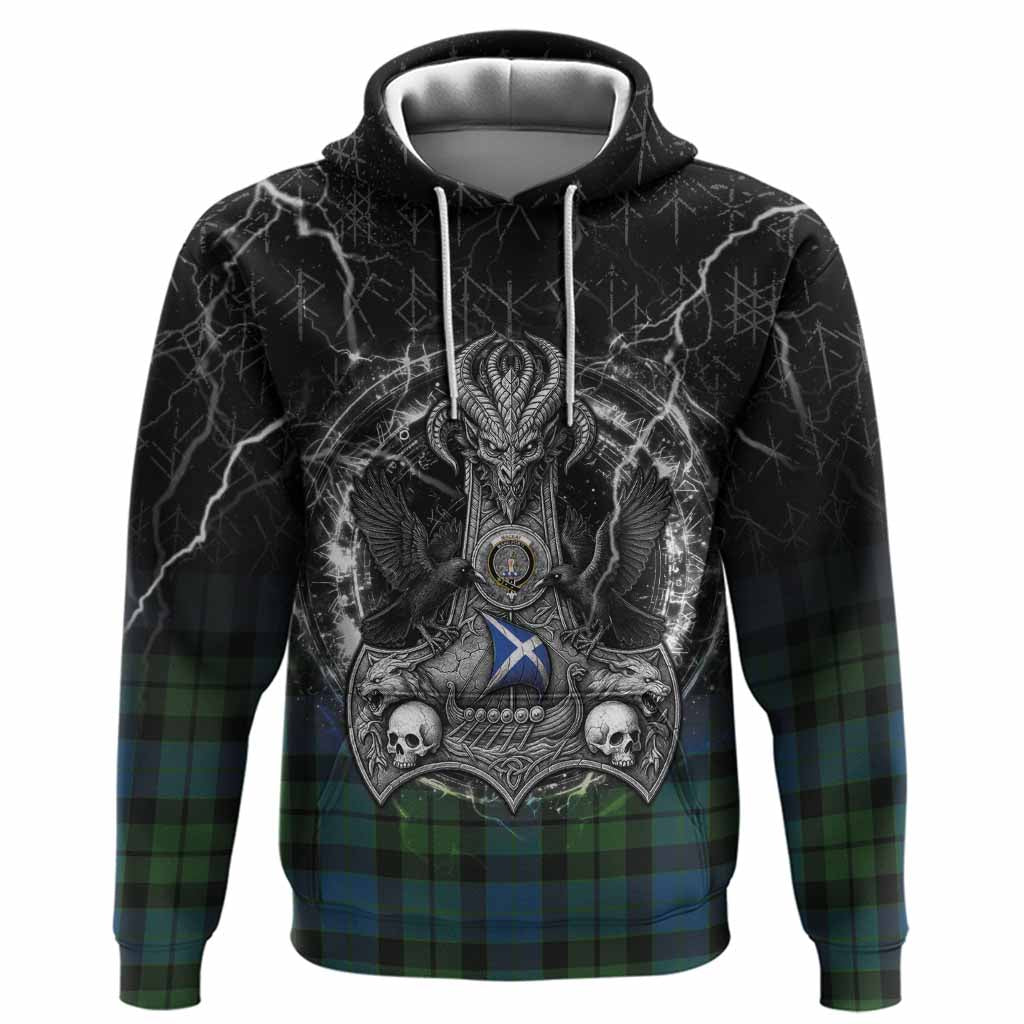 MacKay (McKay) Tartan Crest Hoodie Celtic Odin's Raven Legacy