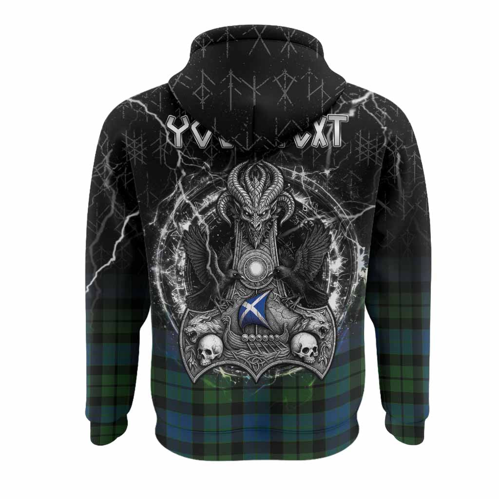MacKay (McKay) Tartan Crest Hoodie Celtic Odin's Raven Legacy