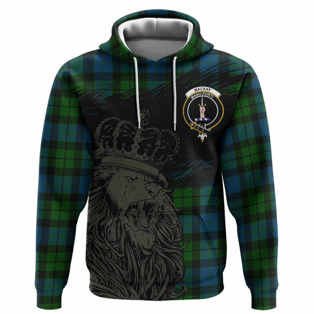 MacKay (McKay) Tartan Crest Hoodie Crowned Lion Heritage Style