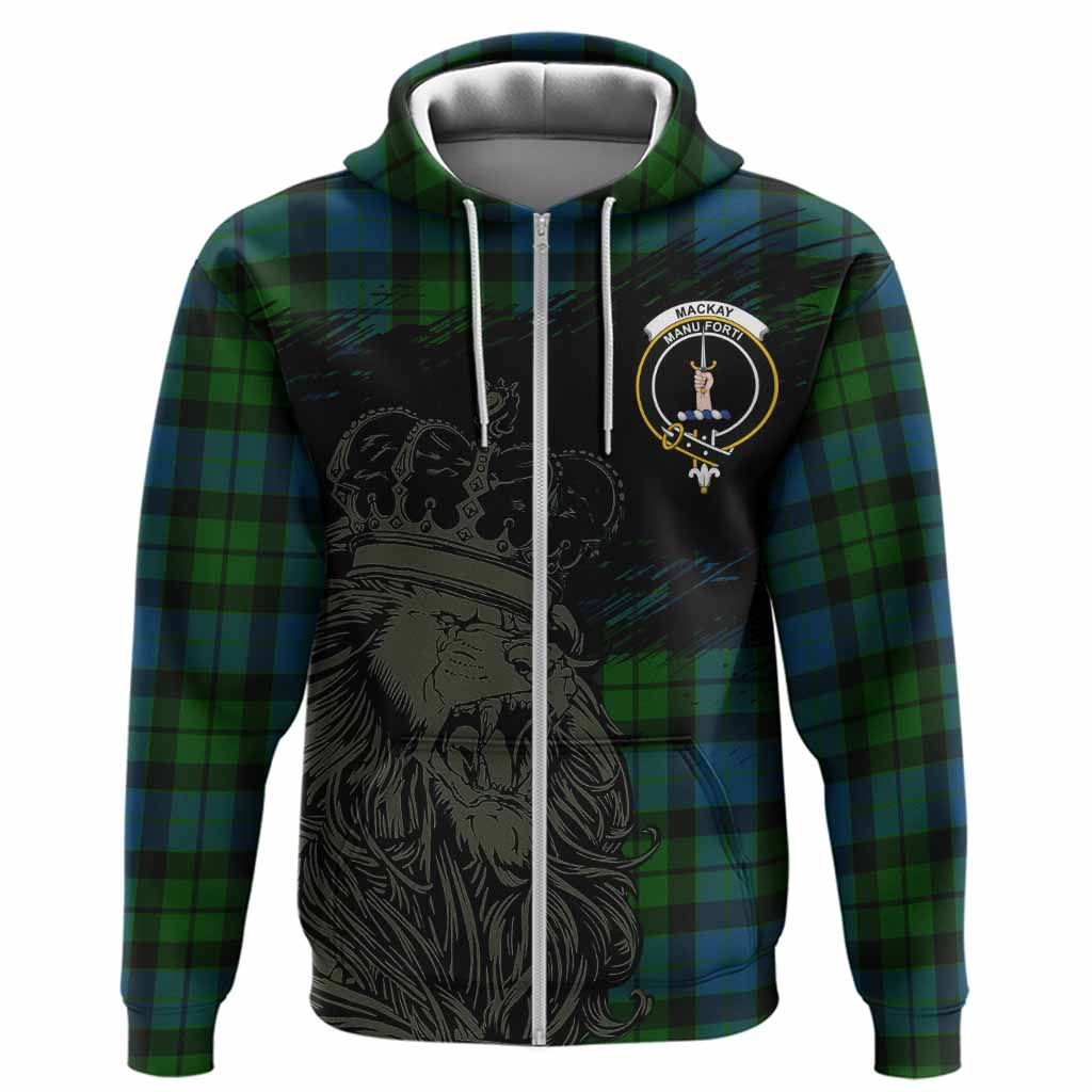 MacKay (McKay) Tartan Crest Hoodie Crowned Lion Heritage Style