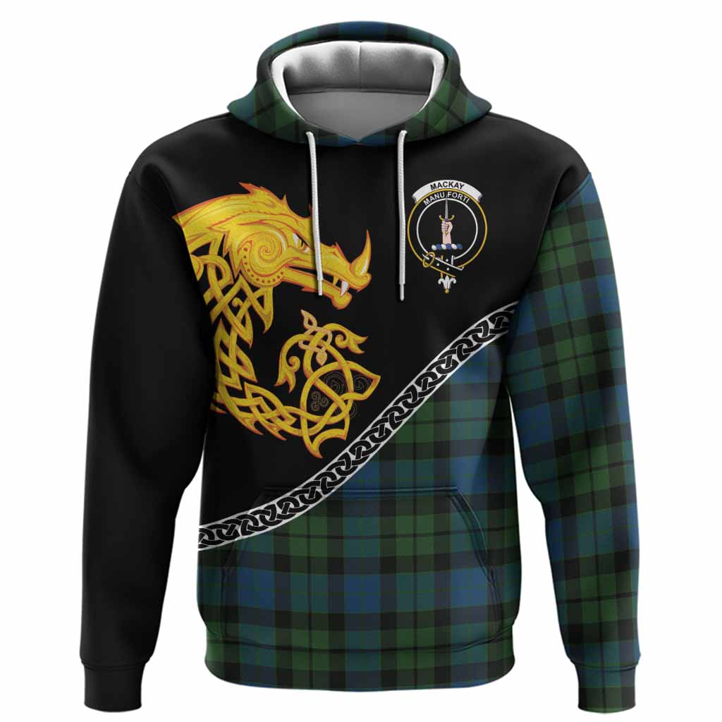 MacKay (McKay) Tartan Crest Hoodie Legendary Dragon Knot Half Style