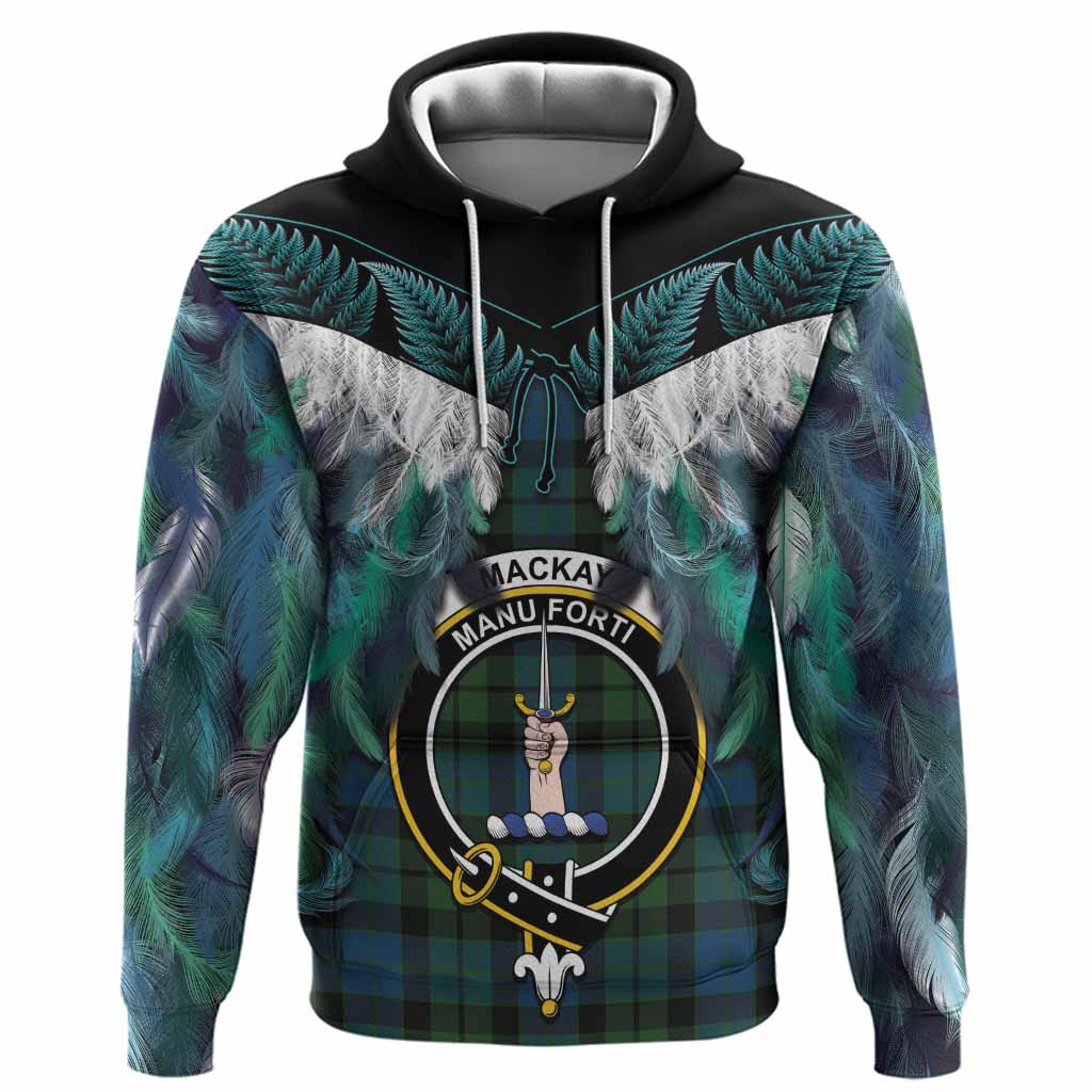 MacKay (McKay) Tartan Crest Hoodie New Zealand Maori Korowai Cloak