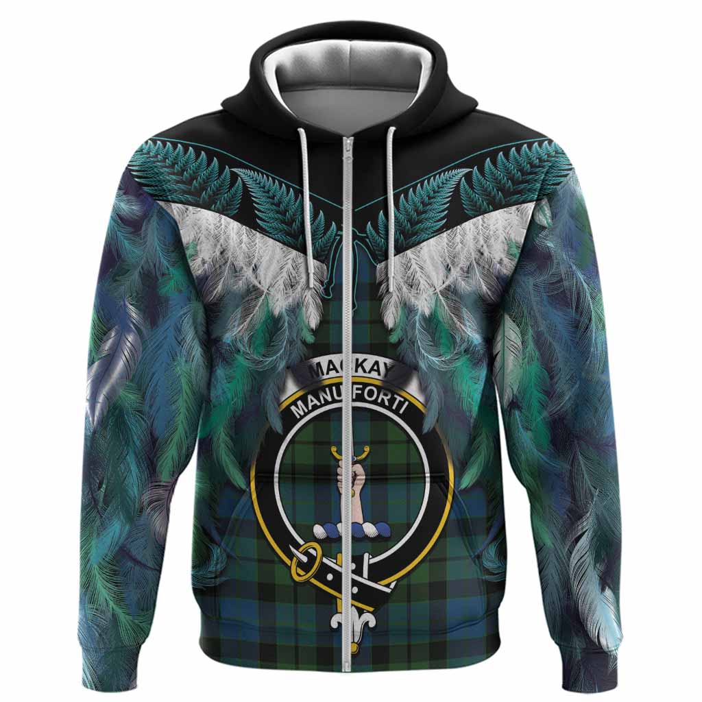 MacKay (McKay) Tartan Crest Hoodie New Zealand Maori Korowai Cloak