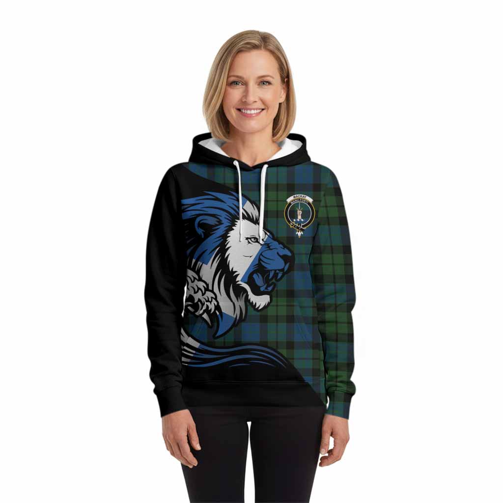 MacKay (McKay) Tartan Crest Hoodie Scottish Golden Lions Wave Flow