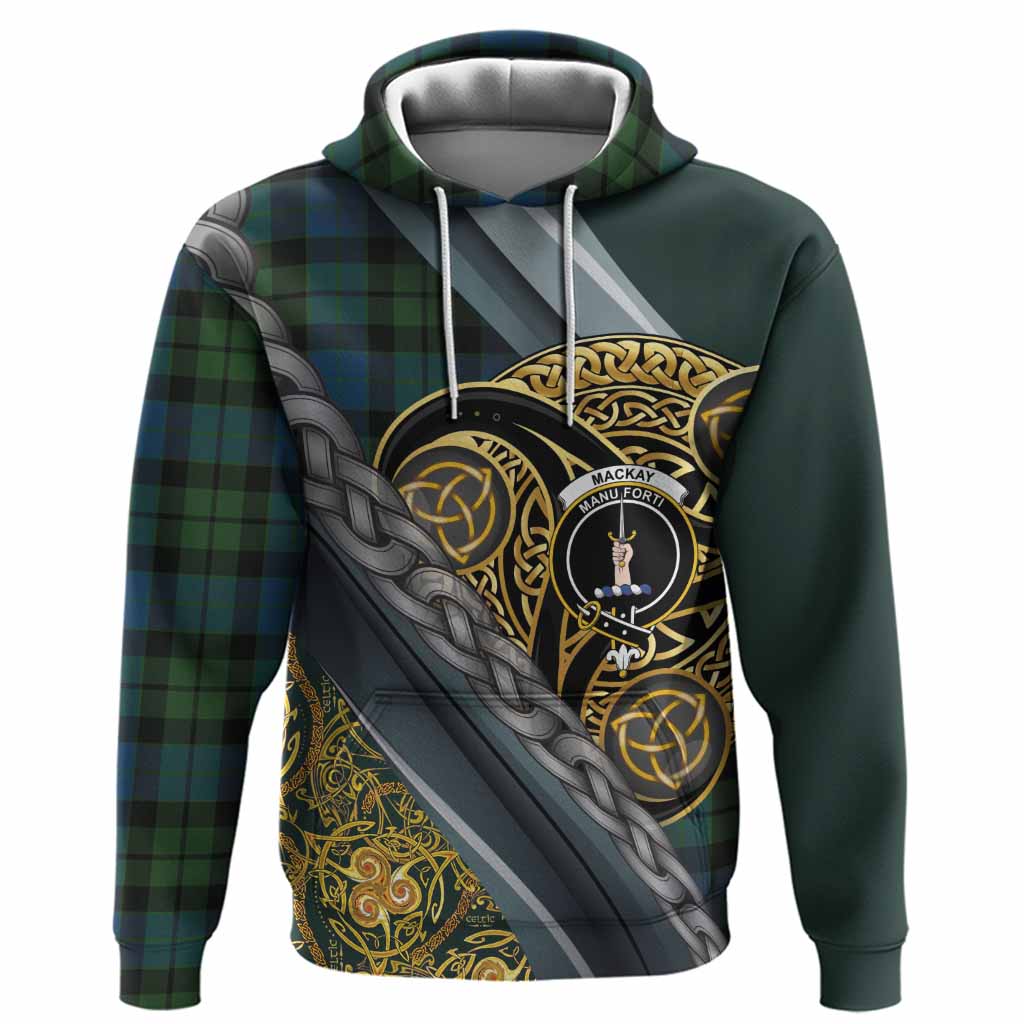 MacKay (McKay) Tartan Crest Hoodie Scottish Triskele Celtic