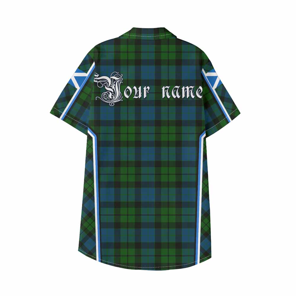 MacKay (McKay) Tartan Crest Kid Hawaiian Shirt Scotland Coat of Arm Flag Style - Tartan Vibes Clothing