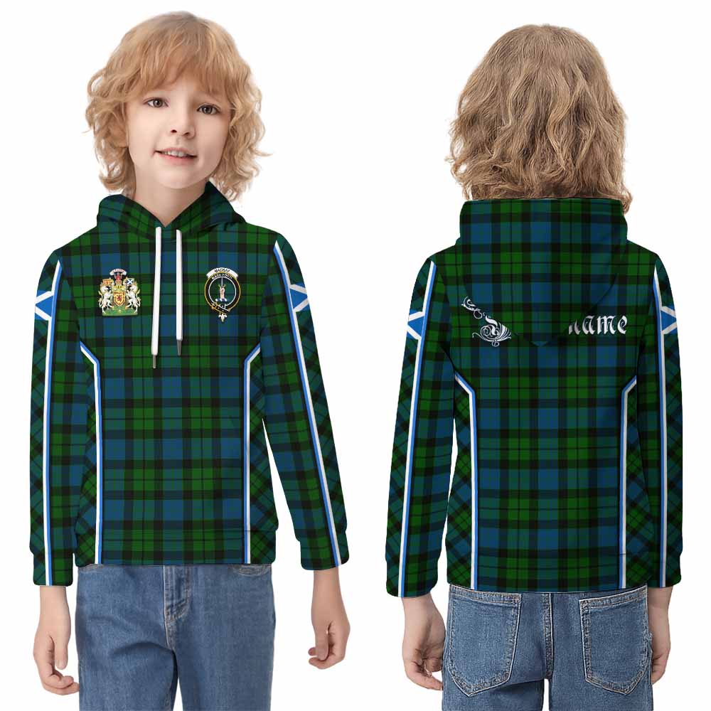 MacKay (McKay) Tartan Crest Kid Hoodie Scotland Coat of Arm Flag Style - Tartan Vibes Clothing