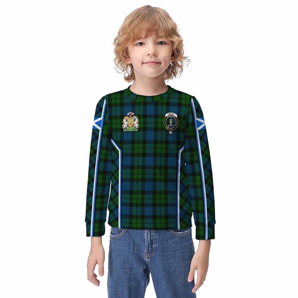 MacKay (McKay) Tartan Crest Kid Knitted Sweatshirt Scotland Coat of Arm Flag Style - Tartan Vibes Clothing