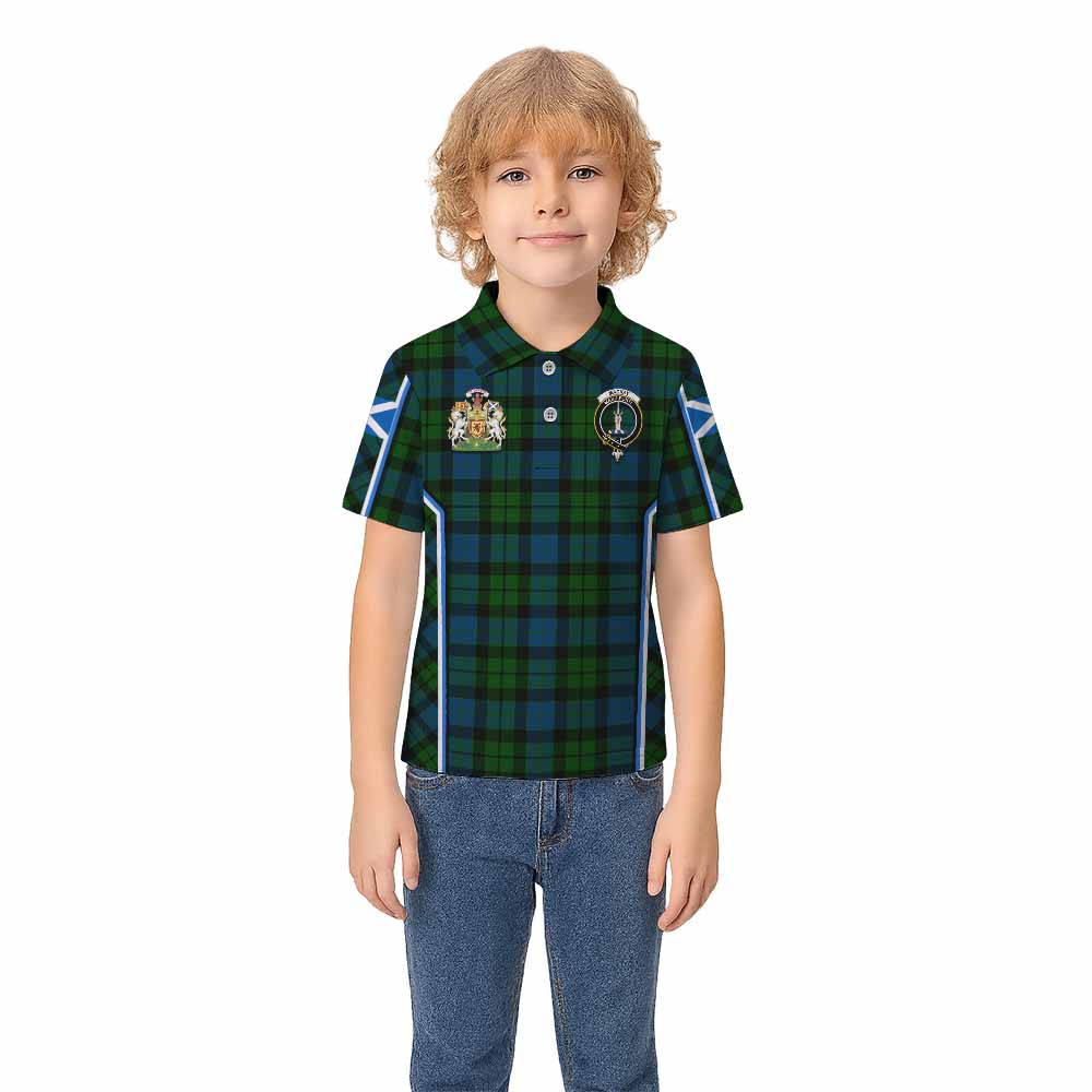 MacKay (McKay) Tartan Crest Kid Polo Shirt Scotland Coat of Arm Flag Style - Tartan Vibes Clothing