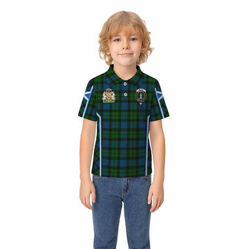 MacKay (McKay) Tartan Crest Kid Polo Shirt Scotland Coat of Arm Flag Style