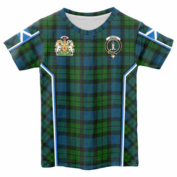MacKay (McKay) Tartan Crest Kid T-shirt Scotland Coat of Arm Flag Style