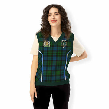 MacKay (McKay) Tartan Crest Knitted V-Neck Vest Scotland Coat of Arm Flag Style