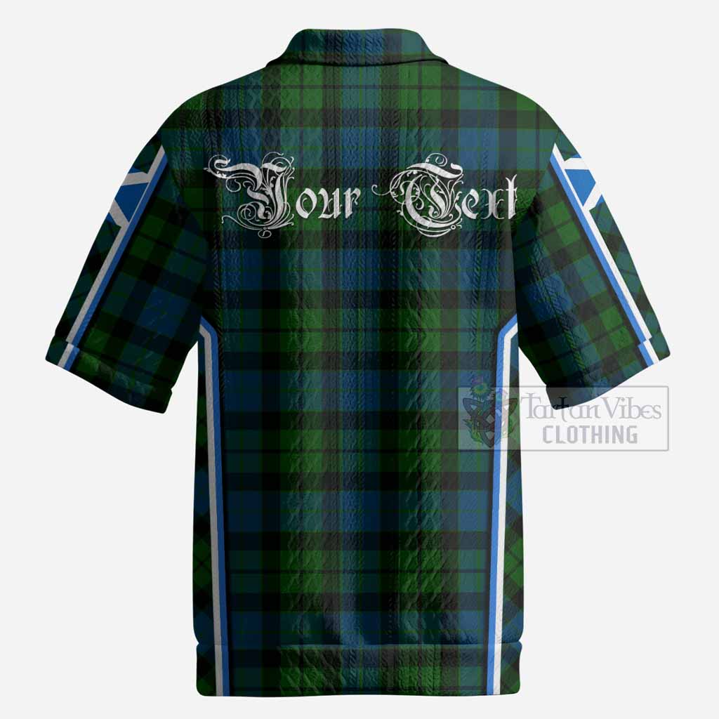 MacKay (McKay) Tartan Crest Men’s Polo Sweater Top Scotland Coat of Arm Flag Style
