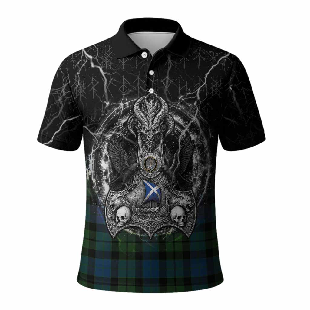MacKay (McKay) Tartan Crest Polo Shirt Celtic Odin's Raven Legacy
