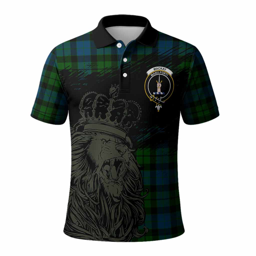 MacKay (McKay) Tartan Crest Polo Shirt Crowned Lion Heritage Style
