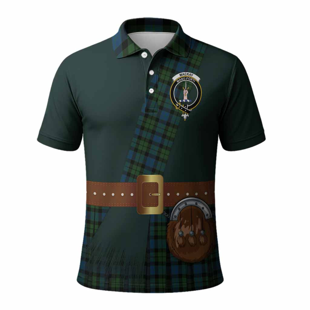 MacKay (McKay) Tartan Crest Polo Shirt Kilt Costume Style