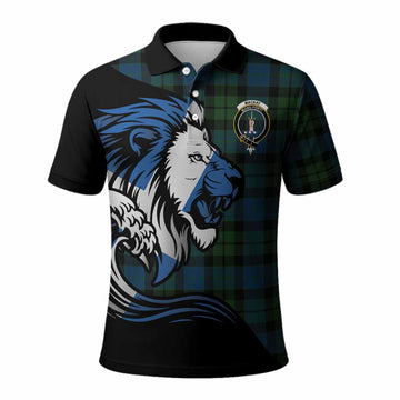 MacKay (McKay) Tartan Crest Polo Shirt Scottish Golden Lions Wave Flow