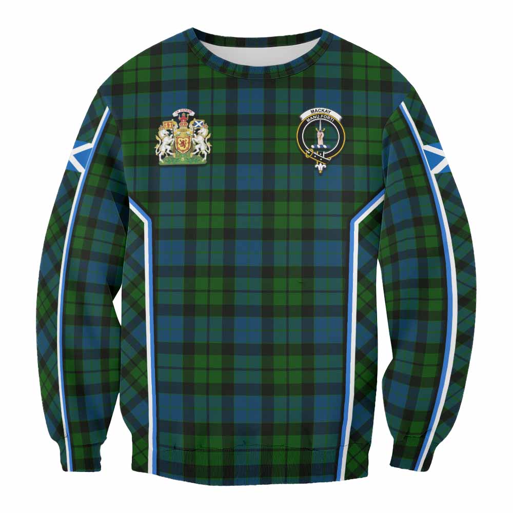 MacKay (McKay) Tartan Crest Sweatshirt Scotland Coat of Arm Flag Style - Tartan Vibes Clothing