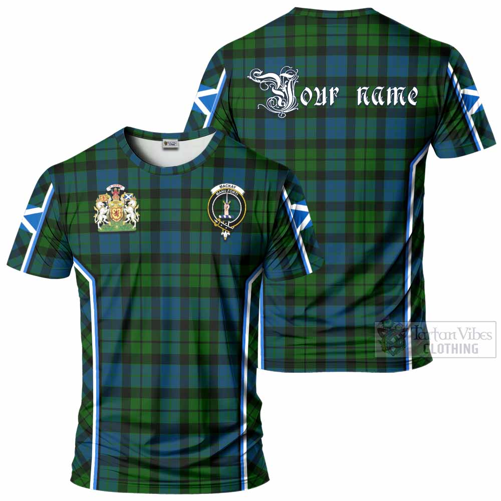 MacKay (McKay) Tartan Crest T-shirt Scotland Coat of Arm Flag Style - Tartan Vibes Clothing
