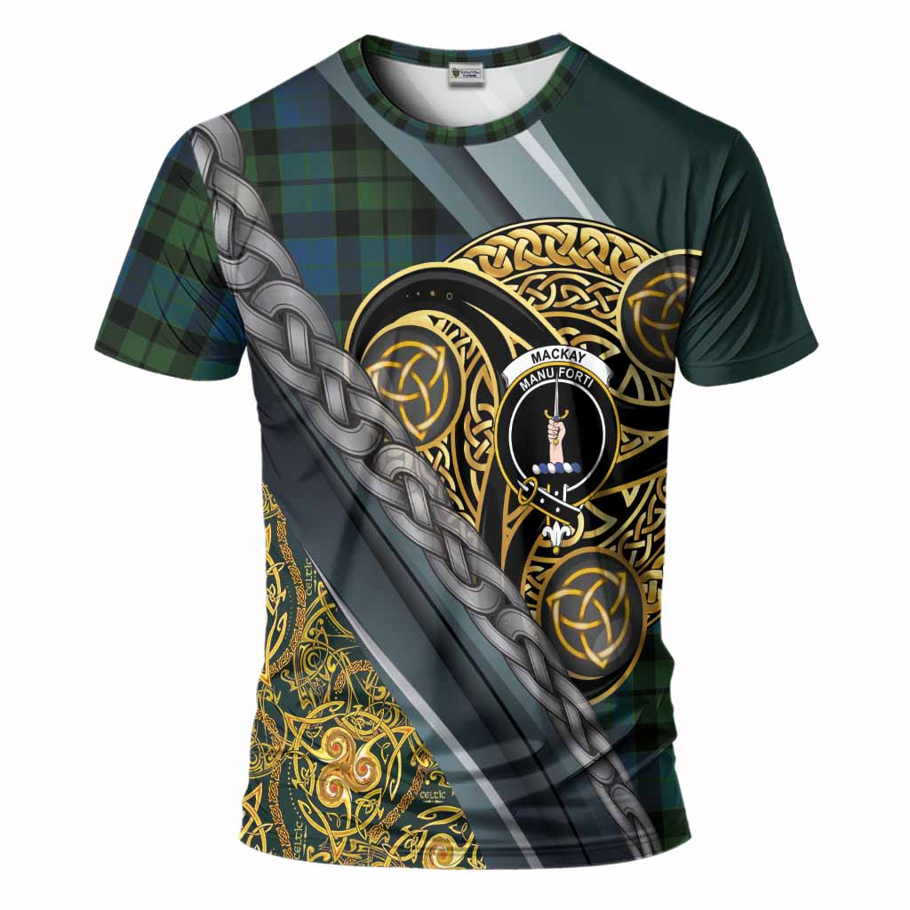 MacKay (McKay) Tartan Crest T-Shirt Scottish Triskele Celtic