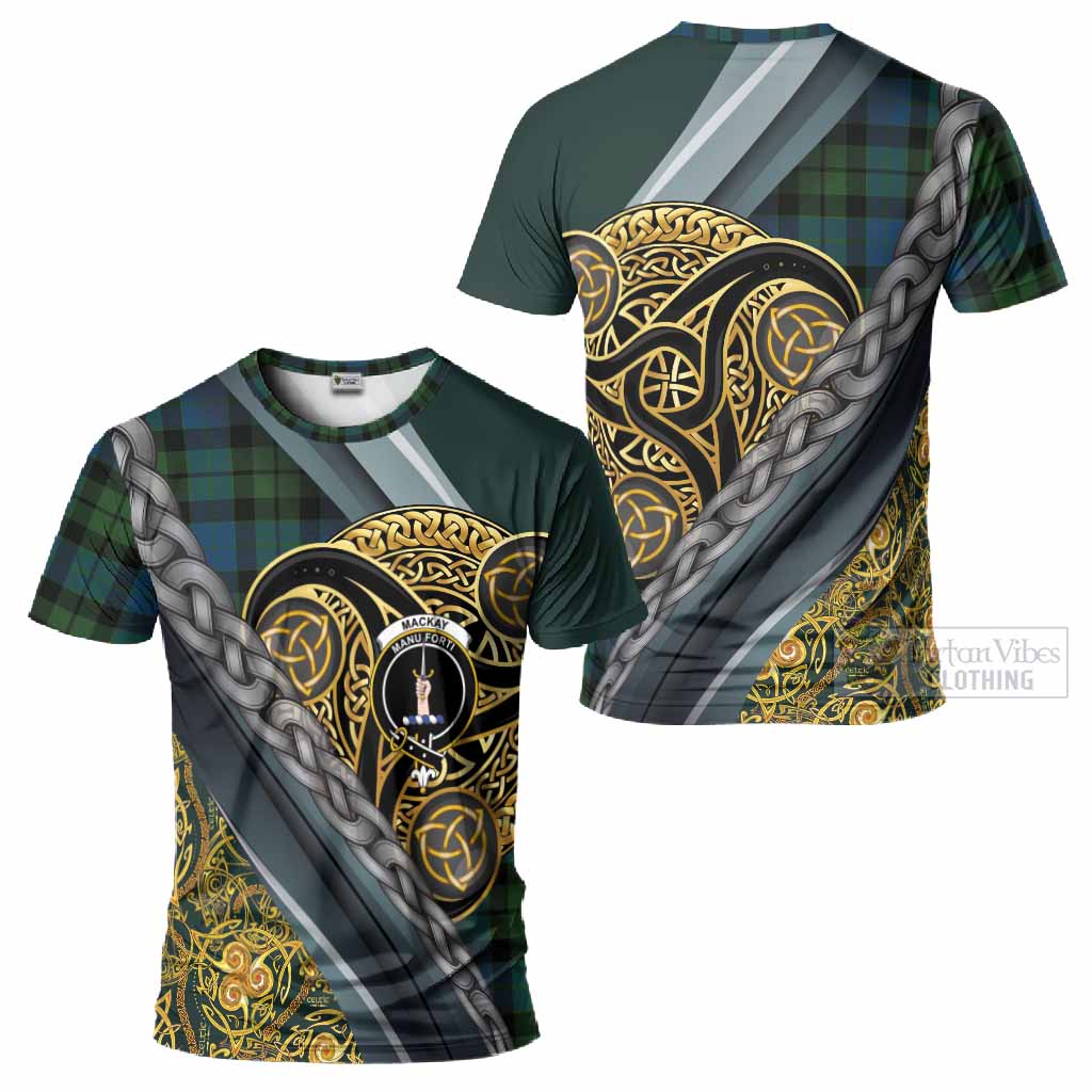 MacKay (McKay) Tartan Crest T-Shirt Scottish Triskele Celtic