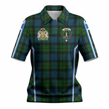 MacKay (McKay) Tartan Crest Women’s Polo Sweater Top Scotland Coat of Arm Flag Style