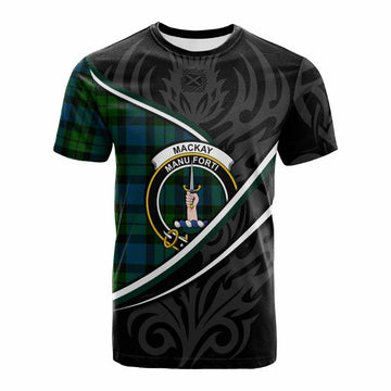 MacKay (McKay) Tartan Family Crest Cotton T-shirt Celtic Scottish Thistle Floral - Tartan Vibes Clothing