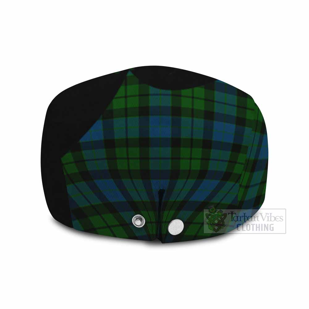 MacKay (McKay) Tartan Family Crest Flat Cap, Jeff Cap Scotland Thistle Floral