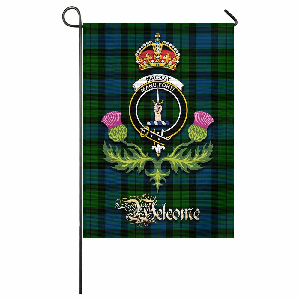 MacKay (McKay) Tartan Family Crest Garden Flag Royal Thistle Welcome Style - Tartan Vibes Clothing
