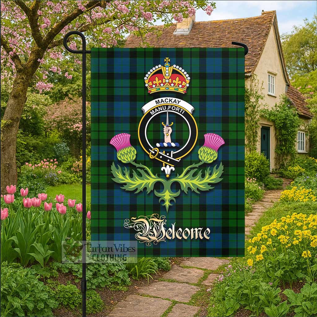 MacKay (McKay) Tartan Family Crest Garden Flag Royal Thistle Welcome Style - Tartan Vibes Clothing
