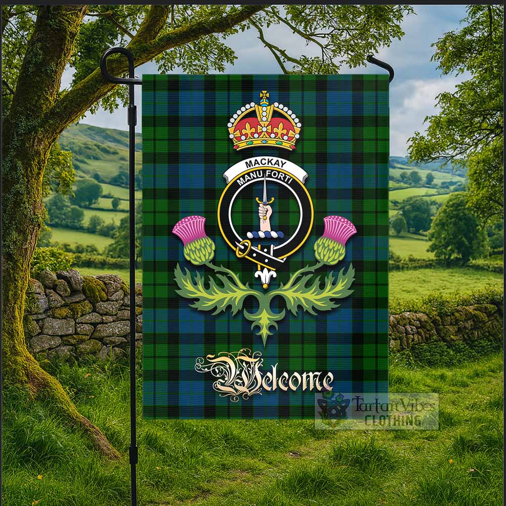 MacKay (McKay) Tartan Family Crest Garden Flag Royal Thistle Welcome Style - Tartan Vibes Clothing