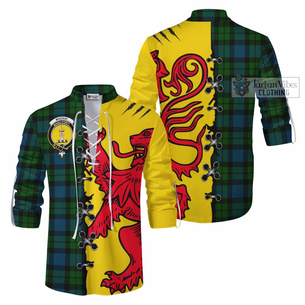 MacKay (McKay) Tartan Family Crest Ghillie Kilt Shirt Lion Rampant Honor - Tartan Vibes Clothing