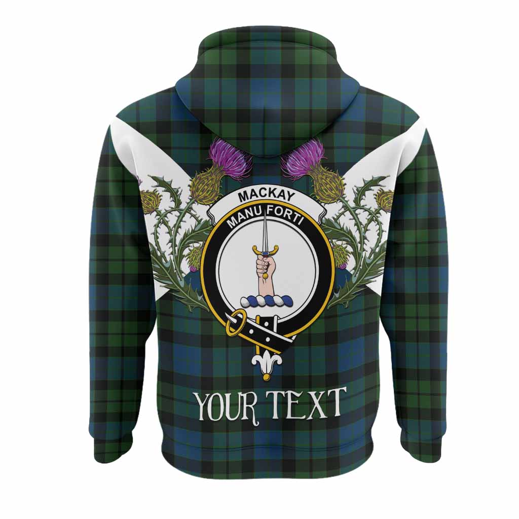 MacKay (McKay) Tartan Family Crest Hoodie Scottish Burns Night Thistle Floral