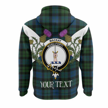 MacKay (McKay) Tartan Family Crest Hoodie Scottish Burns Night Thistle Floral