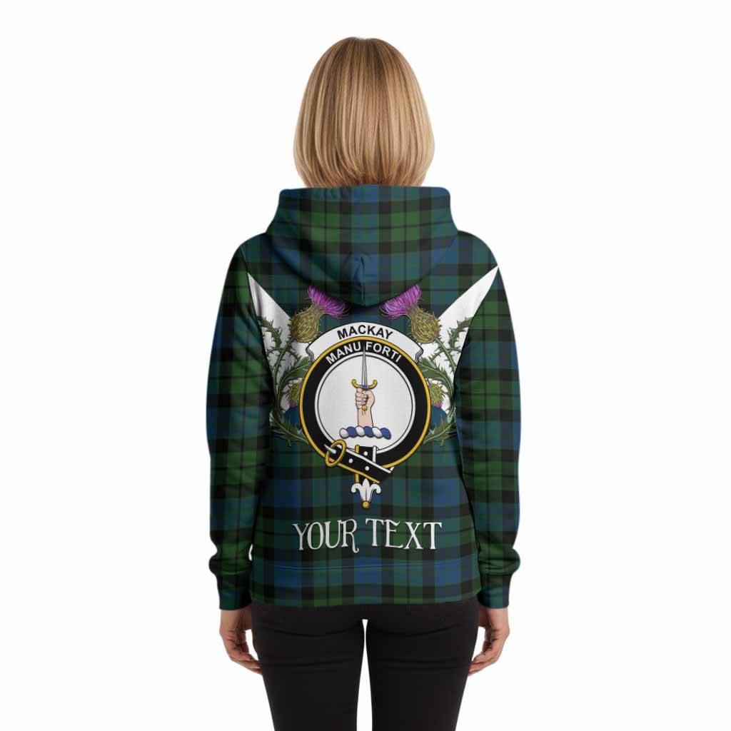MacKay (McKay) Tartan Family Crest Hoodie Scottish Burns Night Thistle Floral