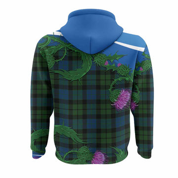 MacKay (McKay) Tartan Family Crest Hoodie Thistle in Minimalism