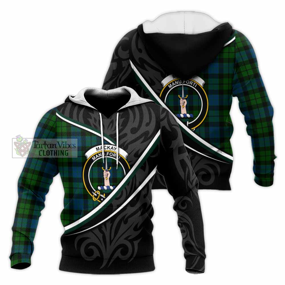 MacKay (McKay) Tartan Family Crest Knitted Hoodie Celtic Scottish Thistle Floral - Tartan Vibes Clothing