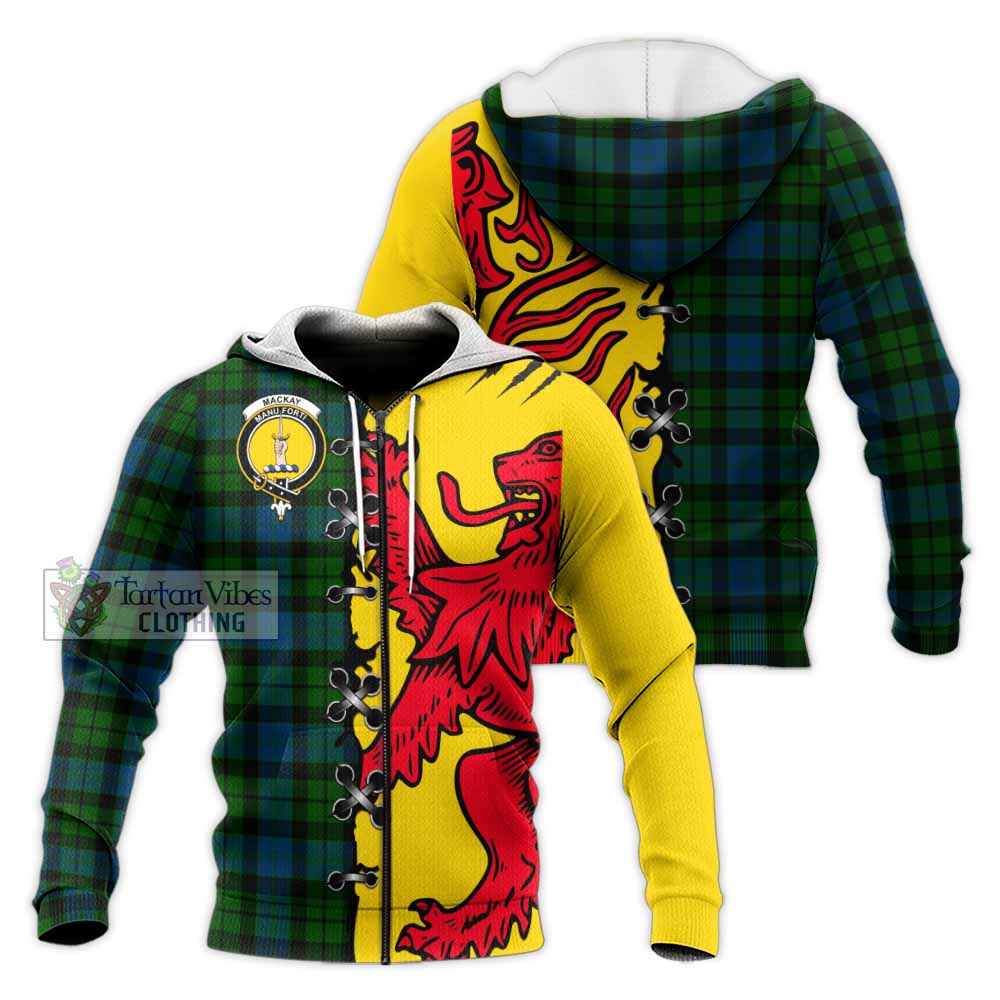 MacKay (McKay) Tartan Family Crest Knitted Hoodie Lion Rampant Honor - Tartan Vibes Clothing