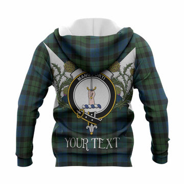 MacKay (McKay) Tartan Family Crest Knitted Hoodie Scottish Burns Night Thistle Floral