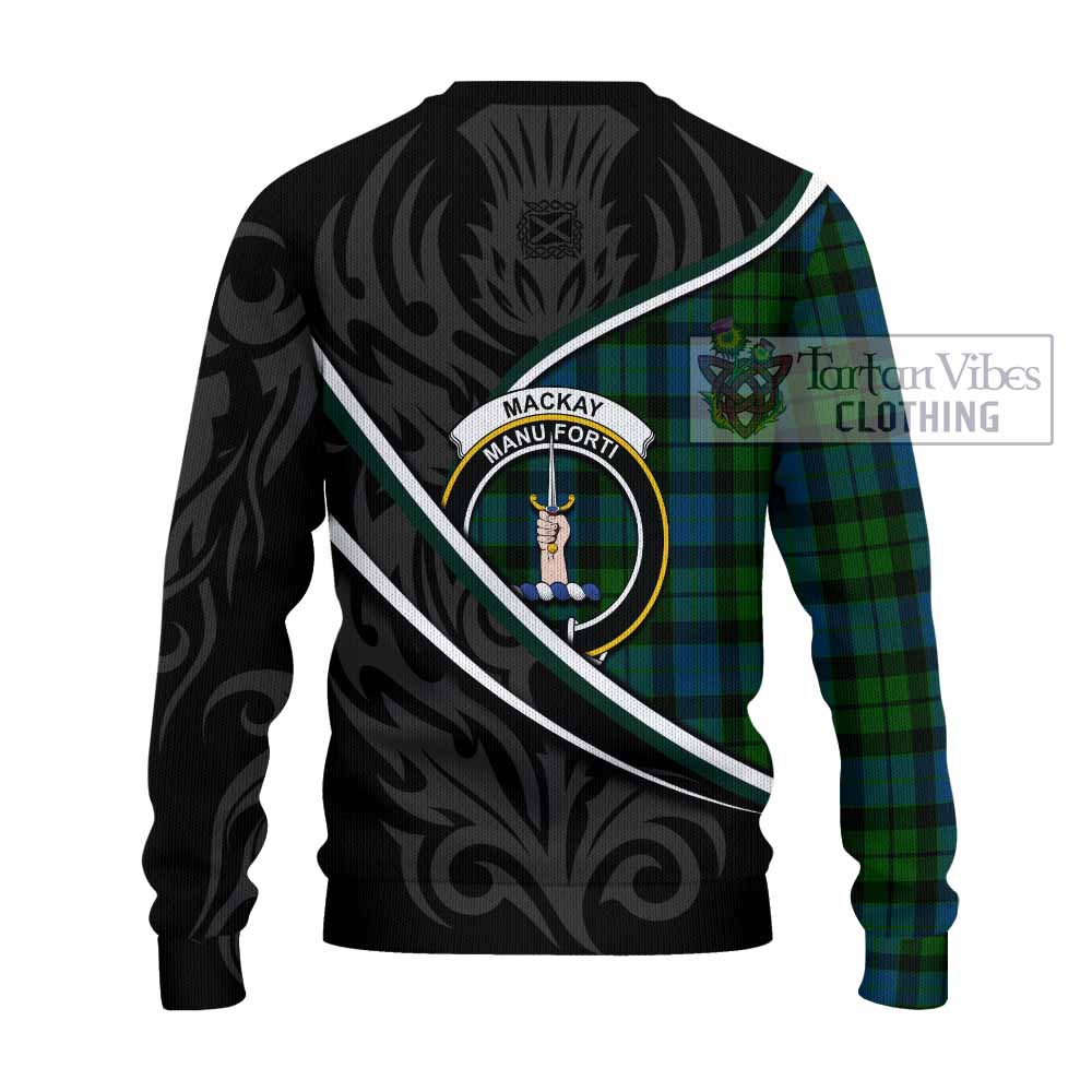 MacKay (McKay) Tartan Family Crest Knitted Sweater Celtic Scottish Thistle Floral - Tartan Vibes Clothing