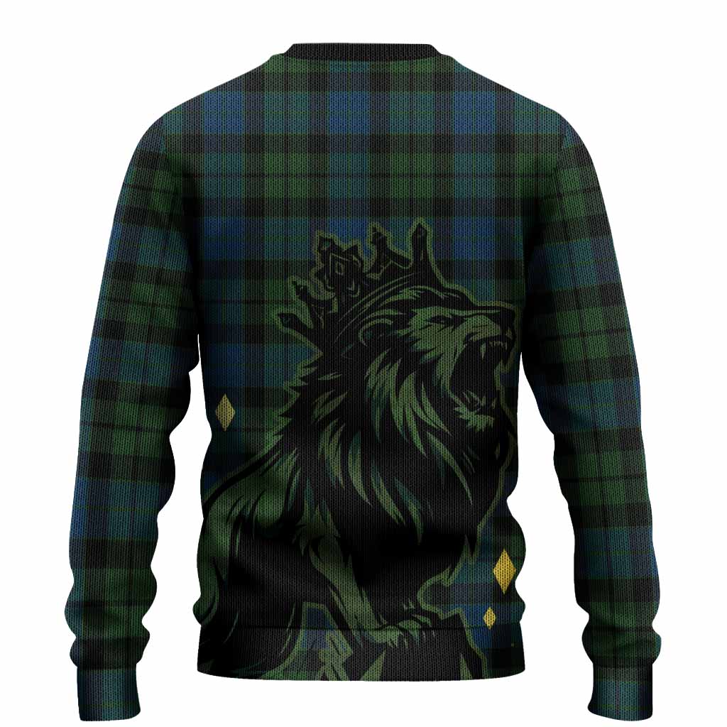 MacKay (McKay) Tartan Family Crest Knitted Sweater Crowned Lion Roaring